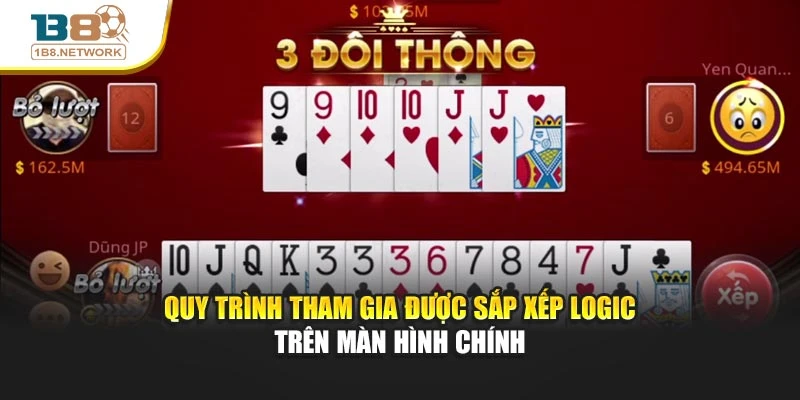 Quy trình tham gia được sắp xếp logic trên màn hình chính