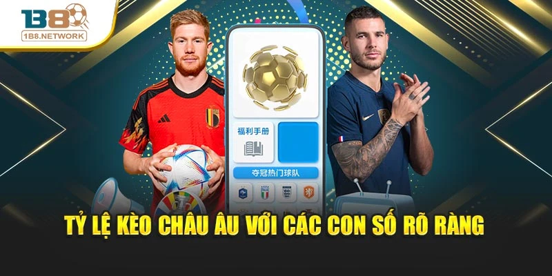 Tỷ lệ kèo châu Âu với các con số rõ ràng.